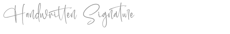Handwritten Signature